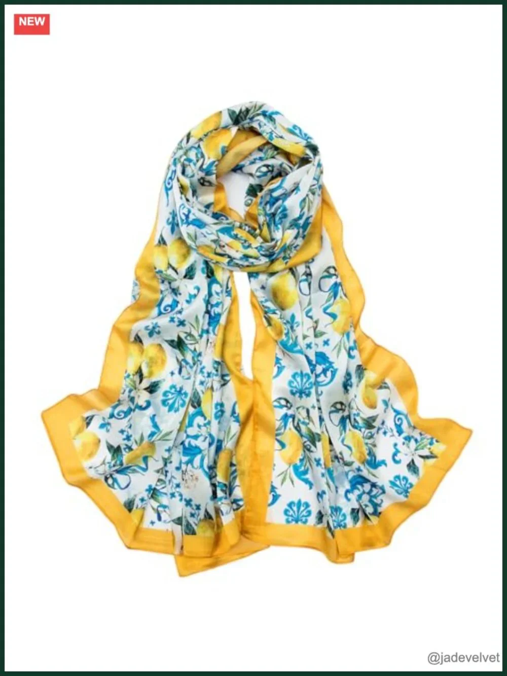 Lightweight Silk Like Pattern Fashion Scarf Head Scarf Neck Wrap